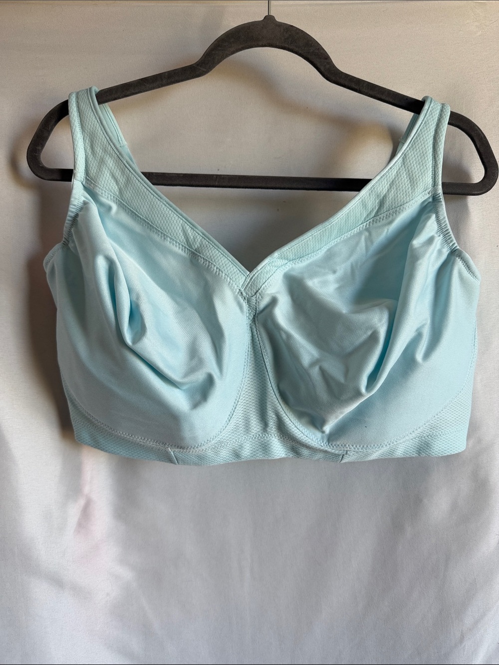 Glamorise Light Blue Wireless Full-Coverage Support Bra